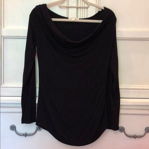 Amour Vert black cotton top - off shoulder